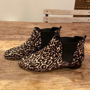 FAB!! J Crew Collection Leopard 🐆 print calf hair ankle booties, size 9